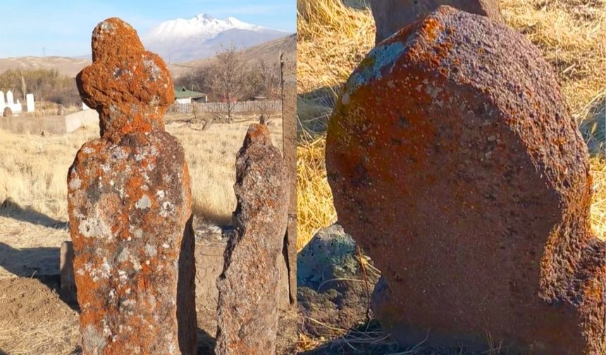 Kayseri'de bu mezar taşlarının dili olsa da konuşsa dedirten görüntüler!