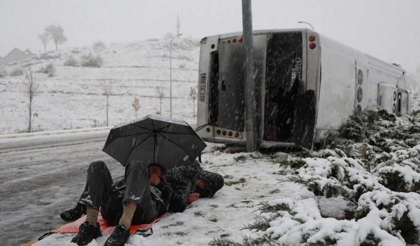 Nevşehir’de kazada 14 kişi yaralandı! O Rahatını bozmadı