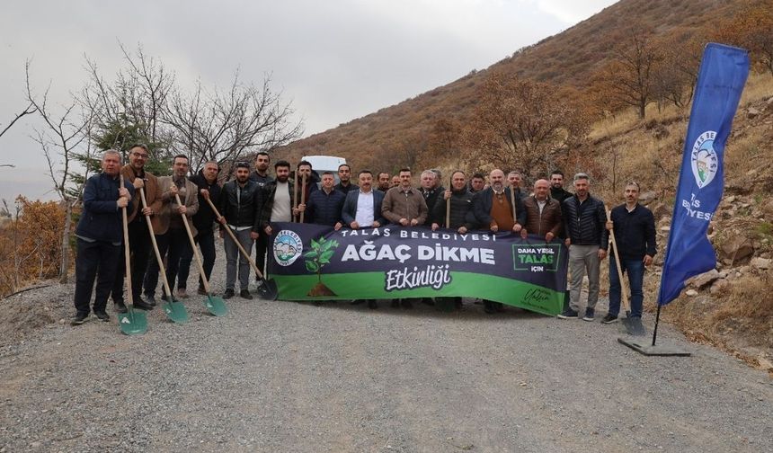 Talas Belediyesi'nden Ali Dağı'nın zirvesine 1111 fidan