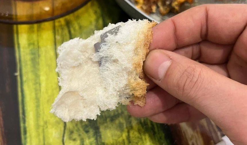 Nevşehir'de ekmeğin içinden jilet çıktı