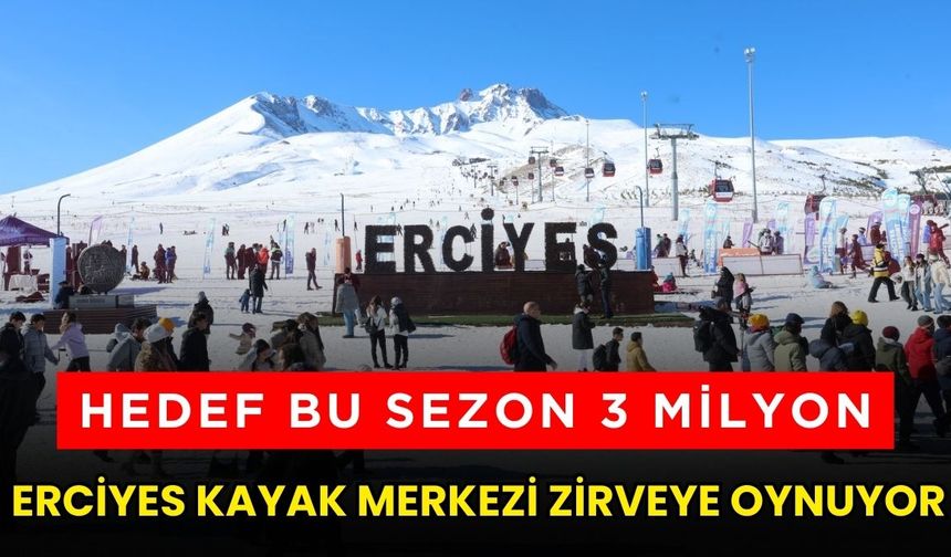 Erciyes kayak merkezi zirveye oynuyor: Hedef bu sezon 3 milyon