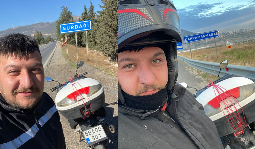 İnat uğruna her şeyi göze aldı! Kayseri’den geçen bin kilometrelik motosiklet yolculuğu
