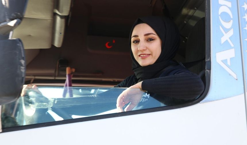 “‘Yapamazsın’ dediler… Sivaslı Rabia tırın başına geçti