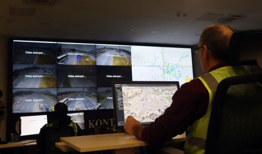 Kayseri trafiği 370 kamerayla anlık kontrol altında