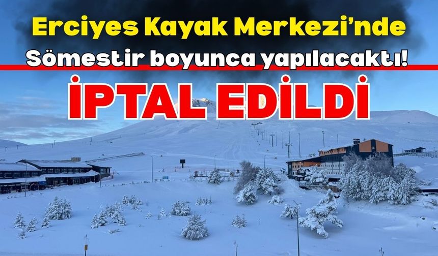 Erciyes’te sömestir boyunca yapılacaktı! Hava koşulları nedeniyle iptal edildi