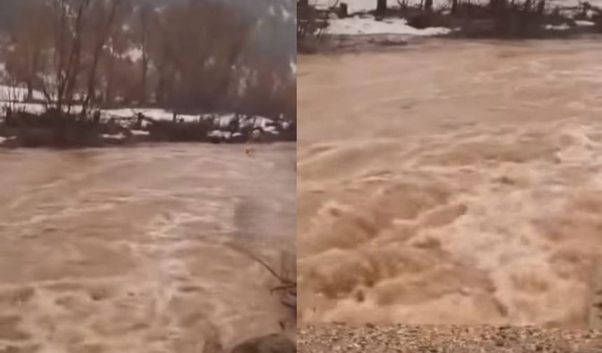 Kayseri'de yoğun yağış sel getirdi!