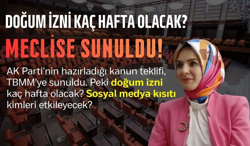 Doğum izninden sosyal medya kısıtına birçok teklif meclise sunuldu