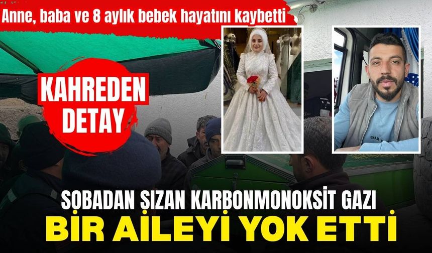Sobadan sızan karbonmonoksit gazı bir aileyi yok etti