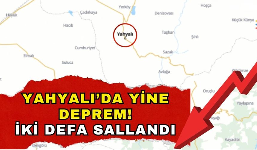 Yahyalı’da deprem fırtınası devam ediyor! Akşam vakti iki kere sallandı