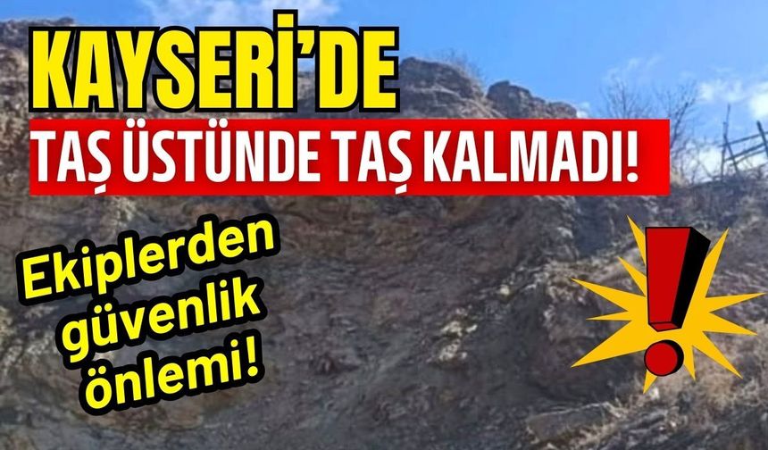 Kayseri'de pazar yerinde taş üstünde taş kalmadı! Ekipler güvenlik önlemi aldı