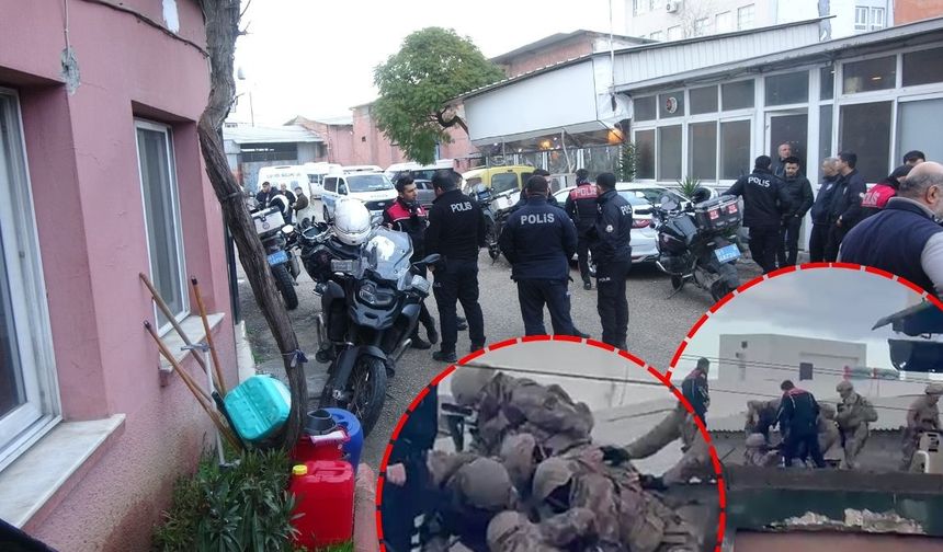 Tekstil atölyesini basıp 4 kişiyi yaraladı: Şüpheli çatıda yaralandı!