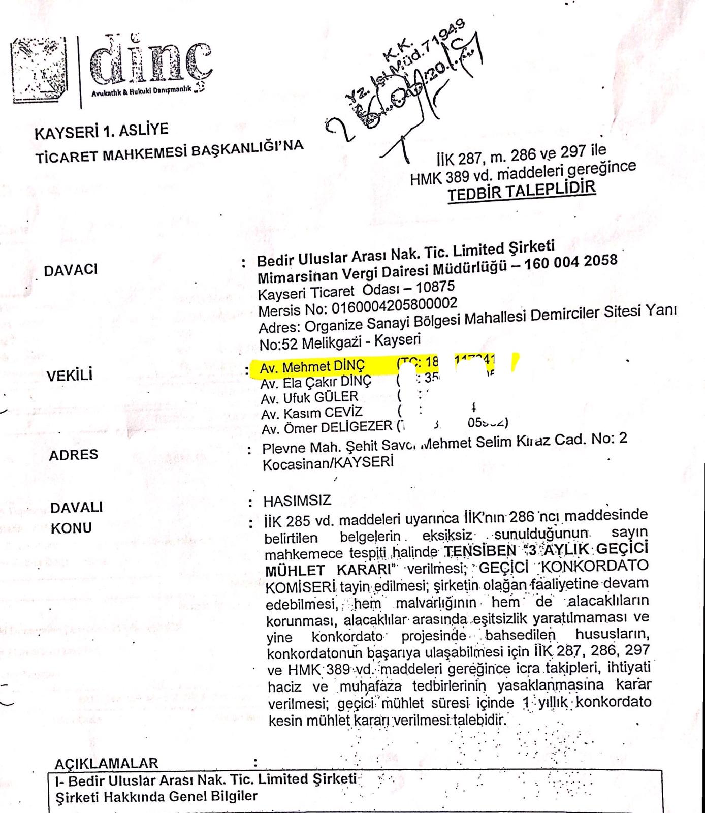 İşte sahte senetlerle konkodateo talebinde bulunan avukatlar