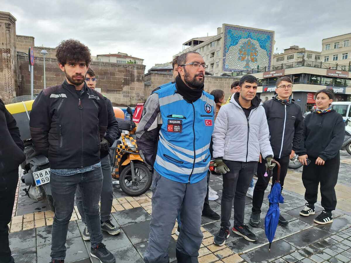 Kayseri’de Motosikletli Kuryeler Derneği başkanı halil özsoy