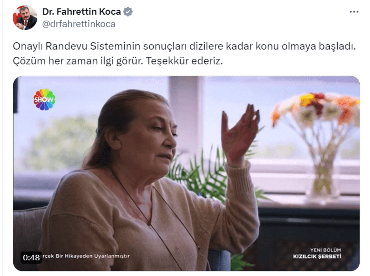 Kızılcık Şerbeti'ndeki O Sahne Sağlık Bakanı Fahrettin Koca'yı Harekete Geçirdi!