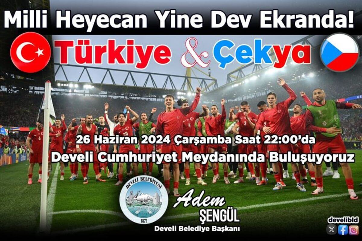 Develi’de Türkiye maçı için Dev Ekran nereye kurulacak?