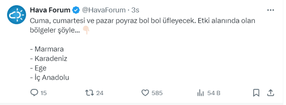 Kayseri, Nevşehir, Kırşehir, Sivas… Cuma, Cumartesi Ve Pazar Gününe Dikkat! 1