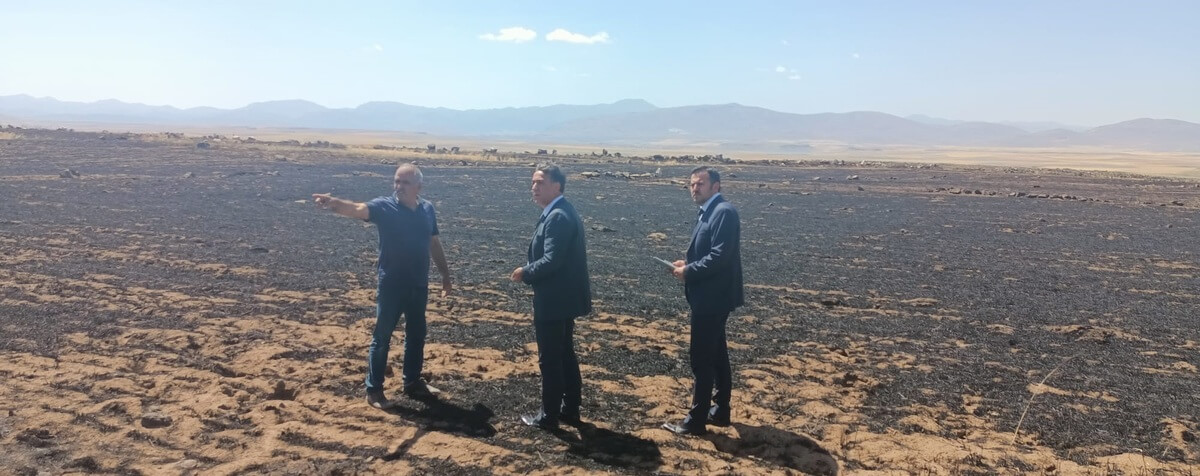 Kayseri'de Yangının Ardından Arazi Küle Döndü! 4 (1)