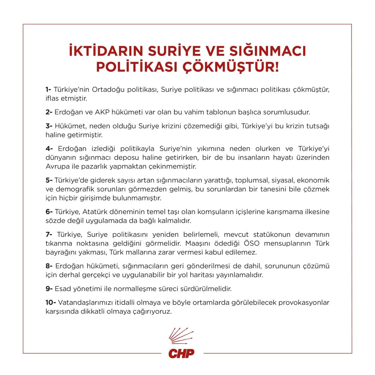 ‘Erdoğan Ve Akp Hükümeti, Vahim Tablonun Başlıca Sorumlusudur’