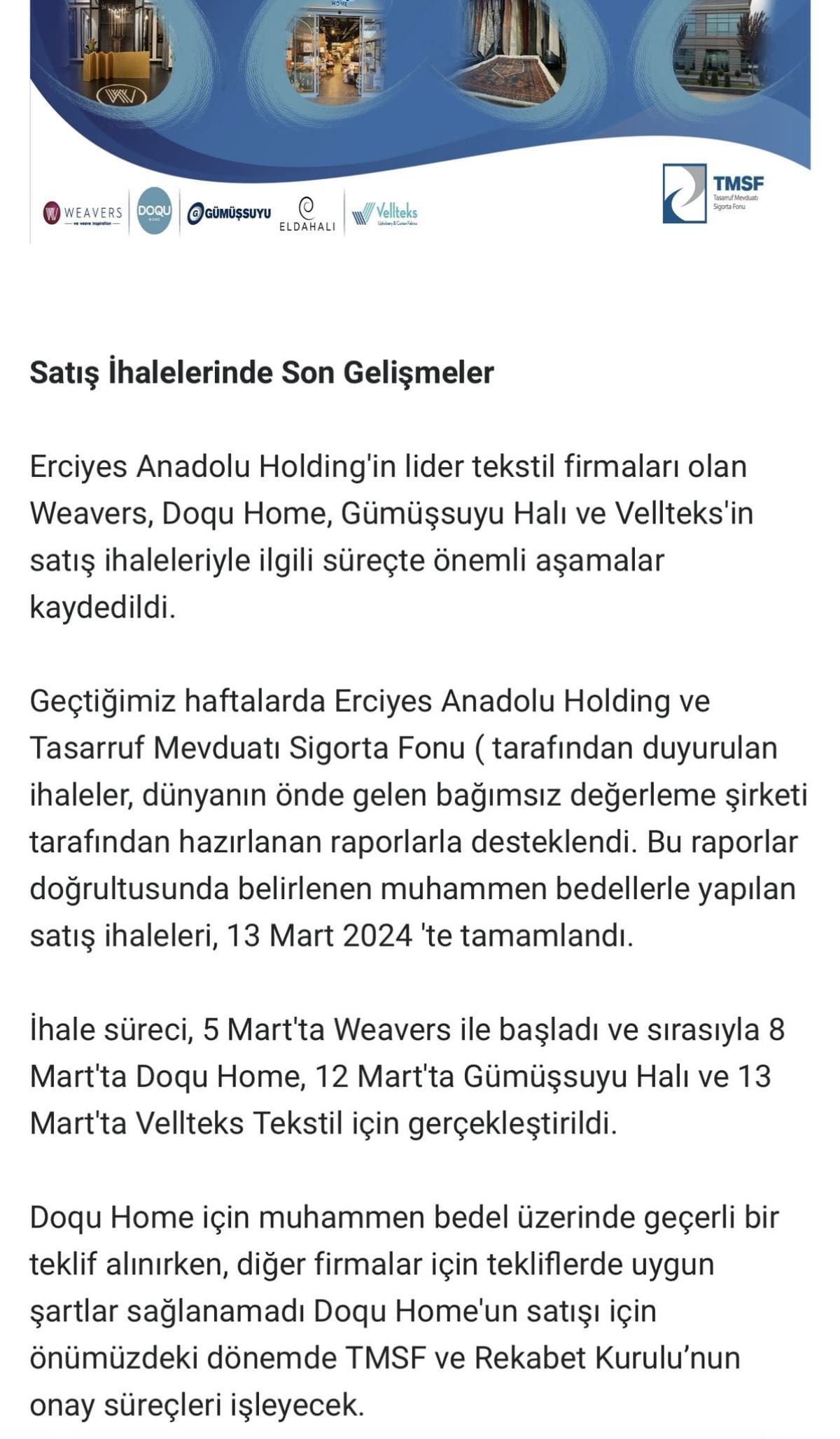 Erciyes Anadolu Holding Bünyesindeki O Şirket Resmen Satıldı!