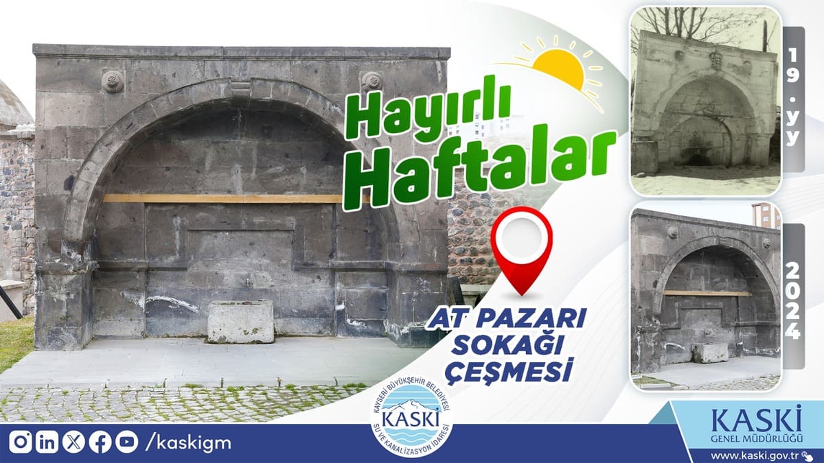 Kaderine Terk Edilmişti! Kayseri’nin Tarihi Çeşmesi Baştan Sona Yenilendi!