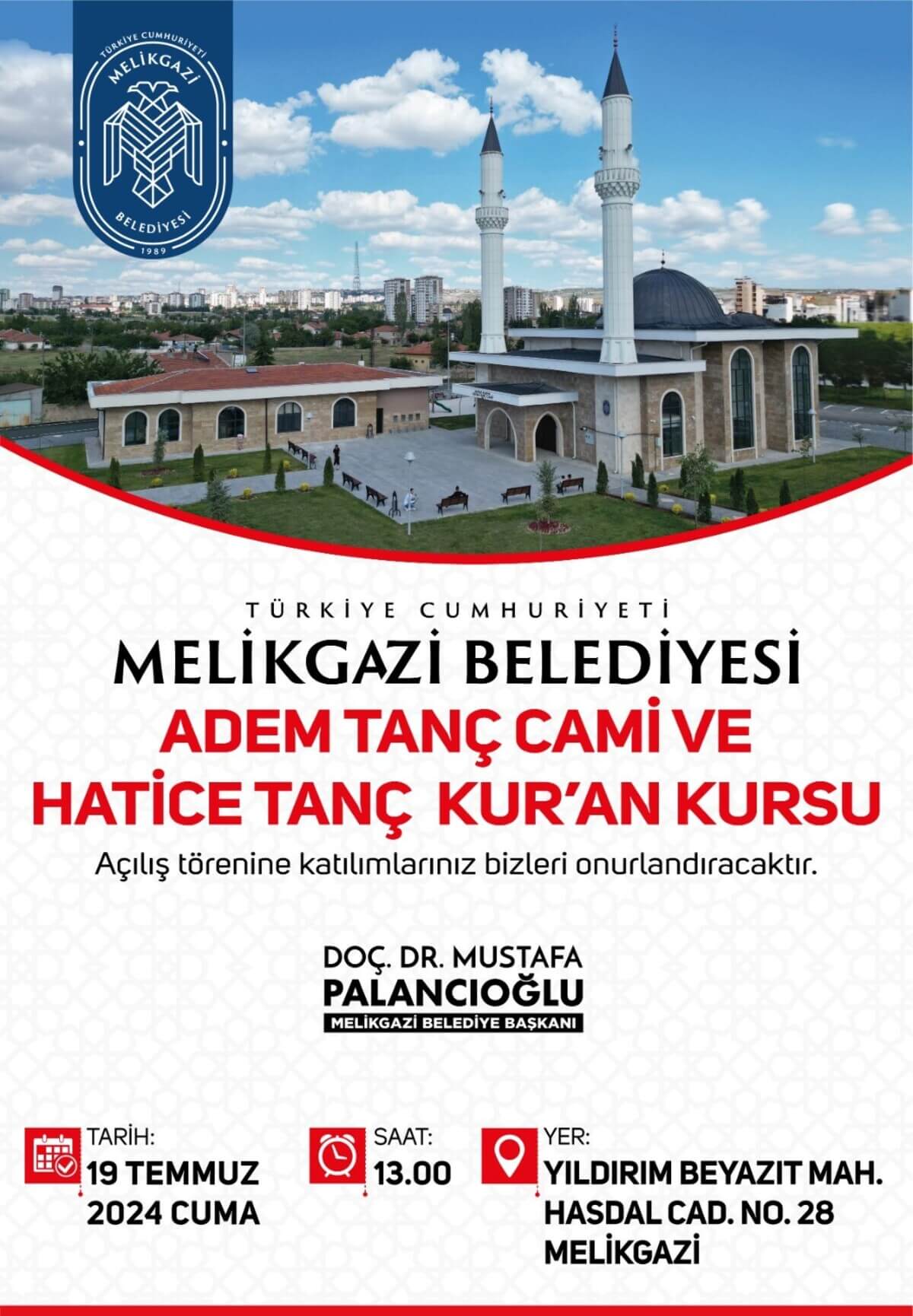 Kayseri’de Yeni Bir Cami Ve Kur’an Kursu Açılıyor (1)