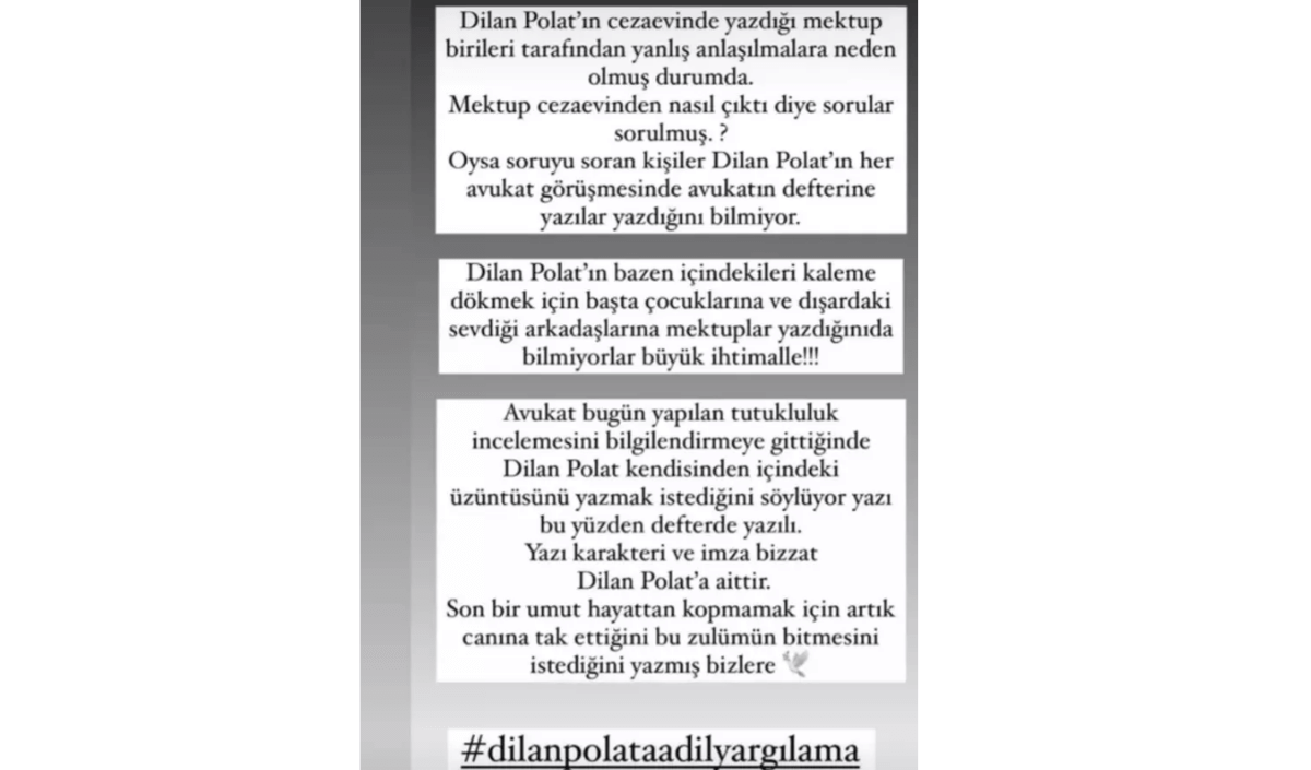dilan polat mektup