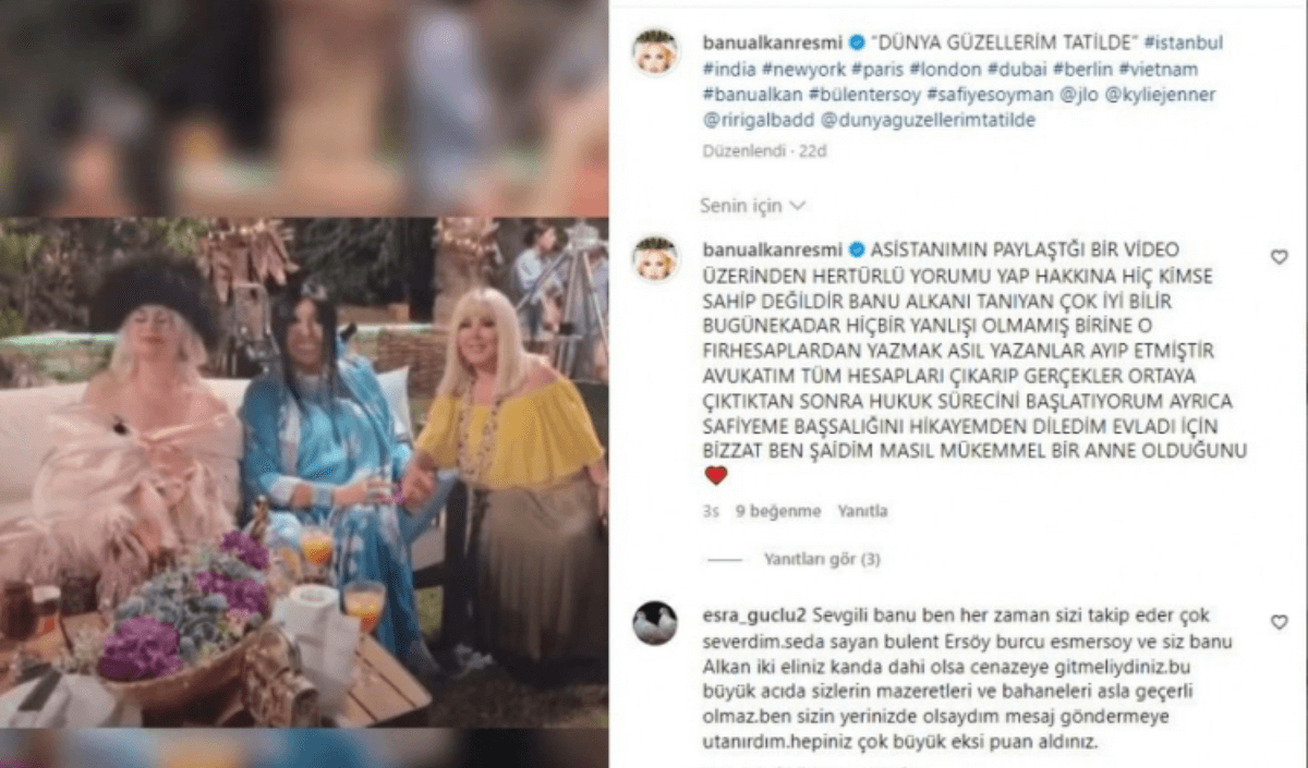 Banu Alkan Olay Yaratan Başsağlığı Mesajına Safiye Soyman’dan Cevap Geldi!-2
