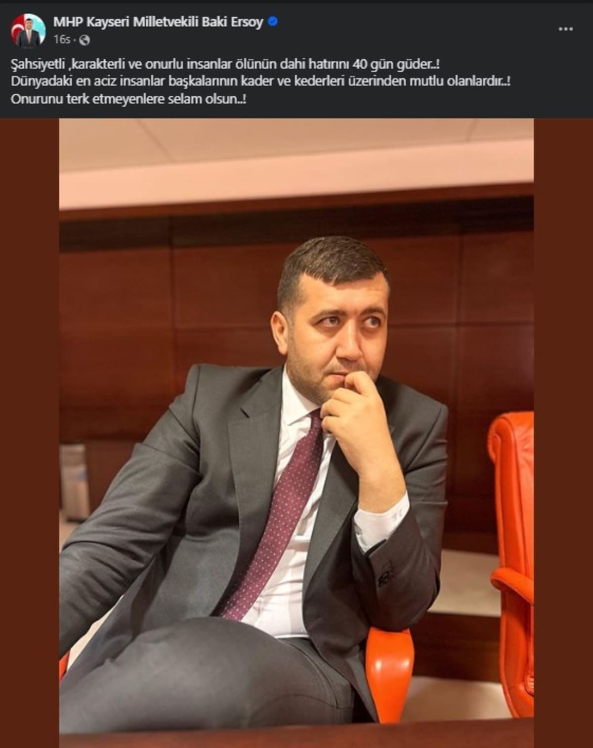 Mhp'li Baki Ersoy Onurlu İnsanlar Ölünün Dahi Hatırını 40 Gün Güder! 22