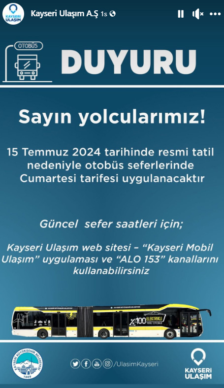 Ulasım Uyarısı