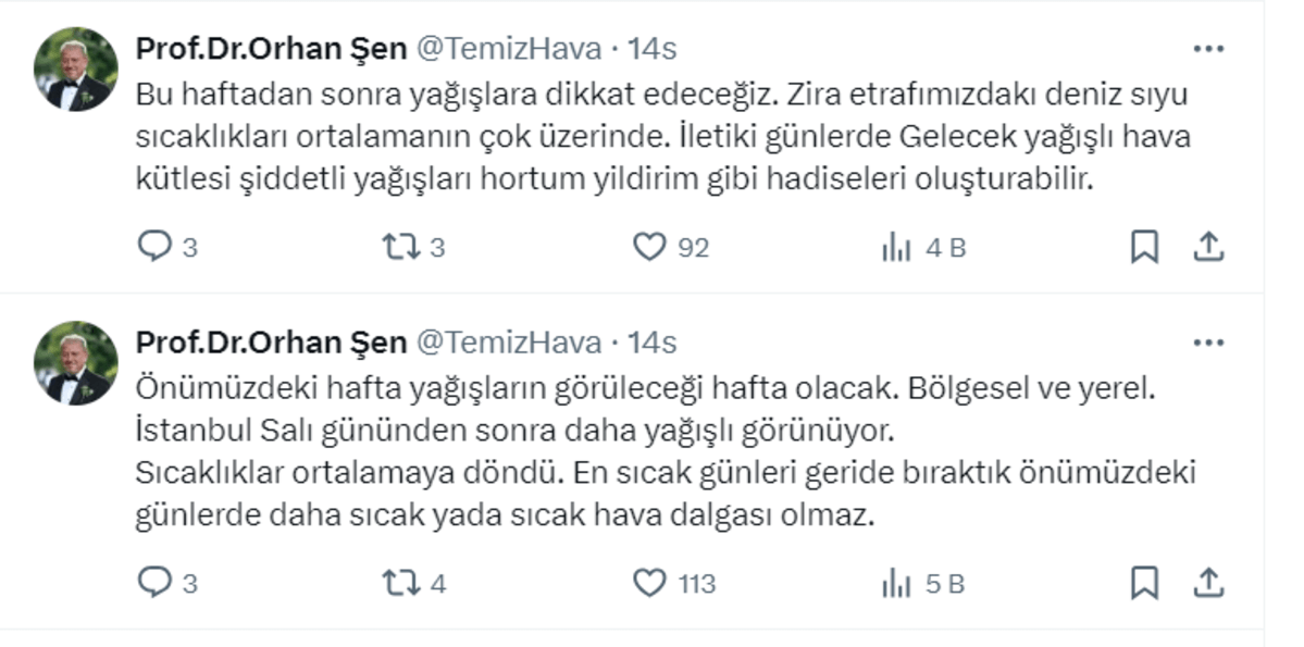 Meteoroloji Uzmanından Türkiye İçin Tehlike Çanları!