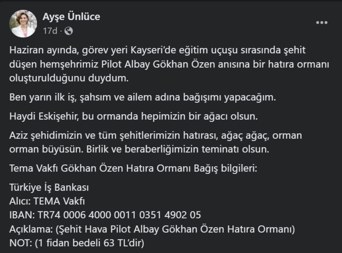 Eskişehir Büyükşehir Belediyesi Başkanı Ayşe Ünlüce