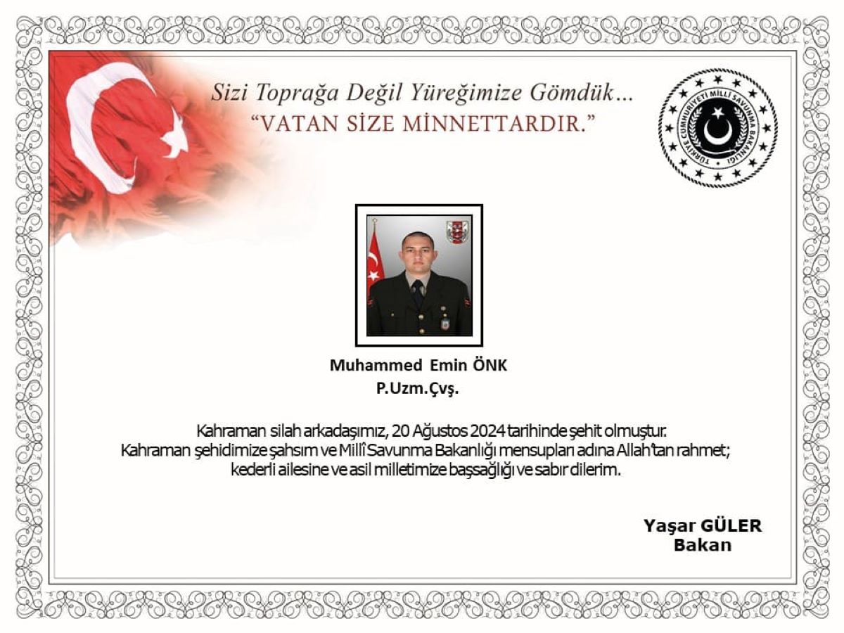 Kara Haber Geldi! Şehidin Var Türkiye