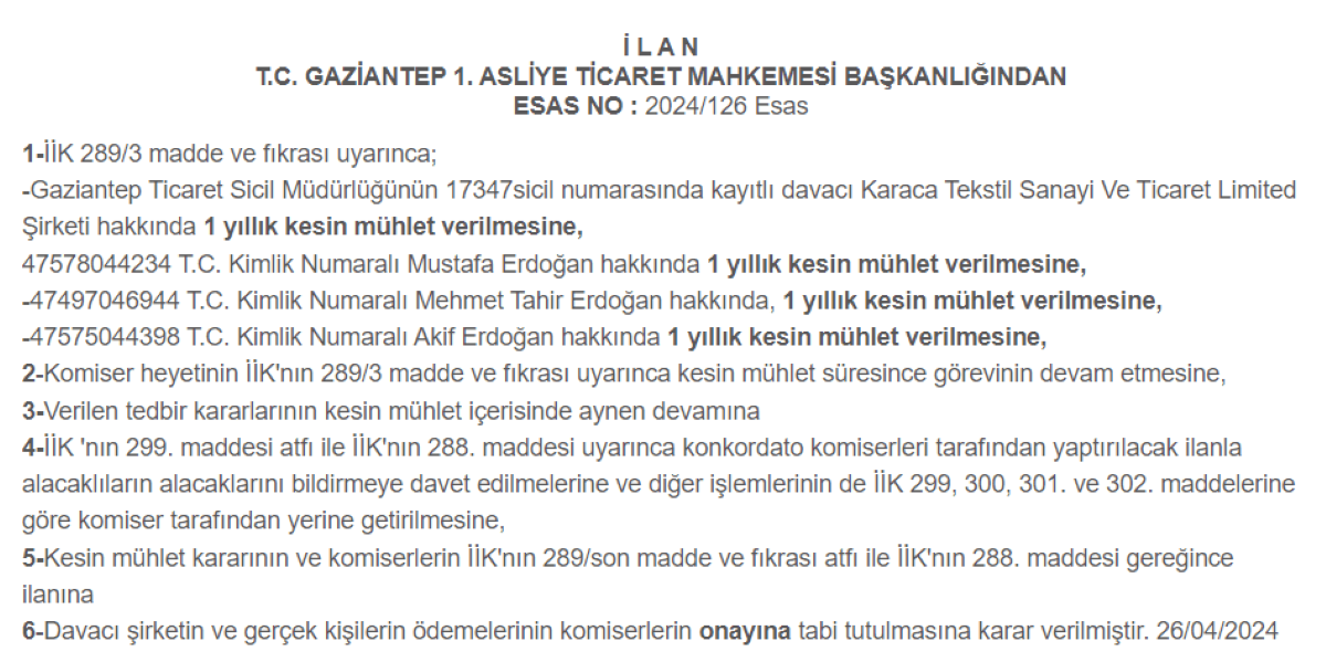 Karaca Iflas
