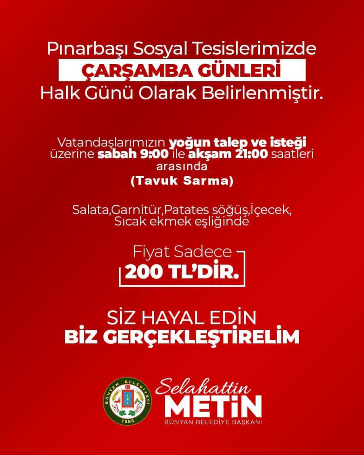 Kayseri’de O Tesiste Dikkat Çeken Menü Ve Fiyatı 22