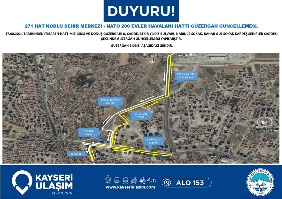 Kayseri'de Sefer Saatleri Ve Güzergahlar Değişti4