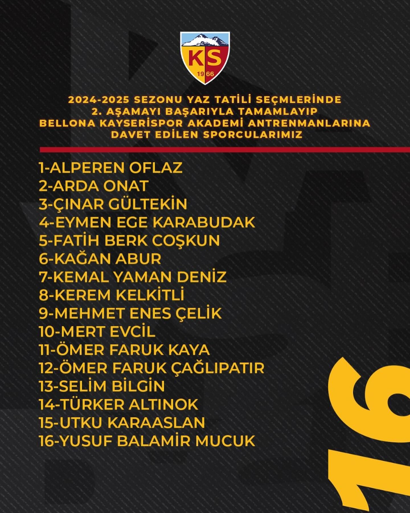 Kayserispor U 16