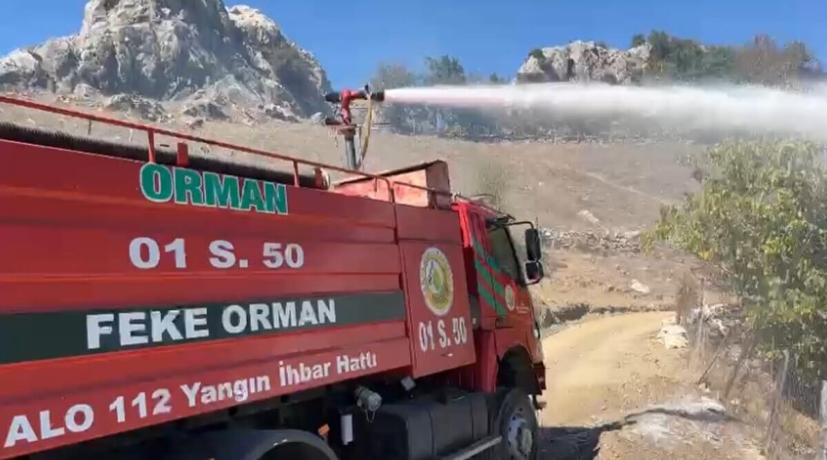 Adana'da Ormanlık Alanda Korkutan Yangın! Ev Kullanılamaz Hale Geldi (3)