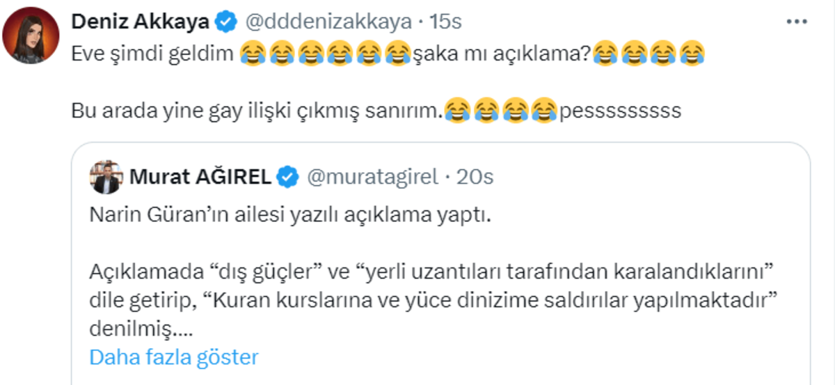 Kayserili Ünlü İsimden Dikkat Çeken Narin İsyanı! Seviyorsunuz Bu Sapıklıkları!