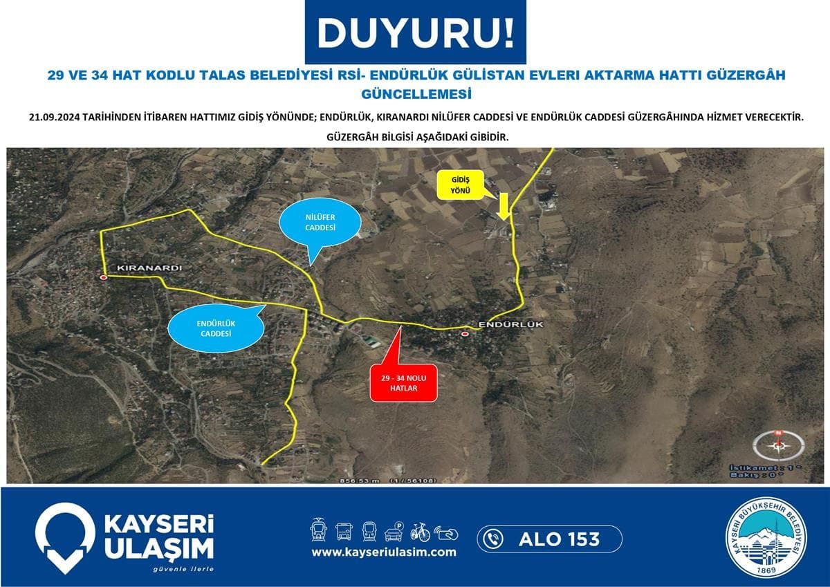 Kayseri’de Ulaşım Sefer Saatleri Değişti!9