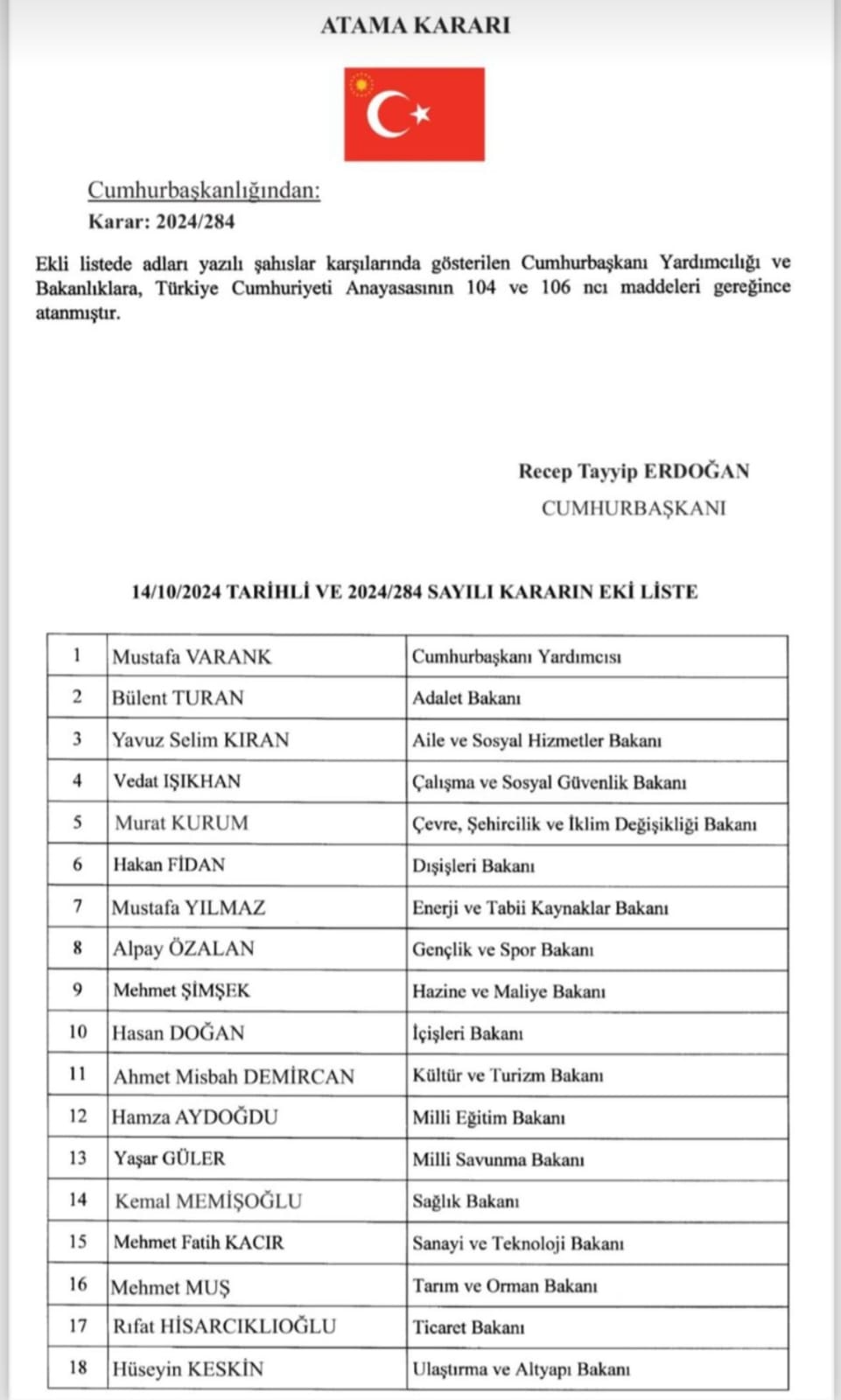 Bakanlar