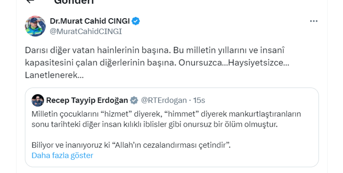 Kayserili vekilden dikkat çeken terör açıklaması: Onursuzca, haysiyetsizce…