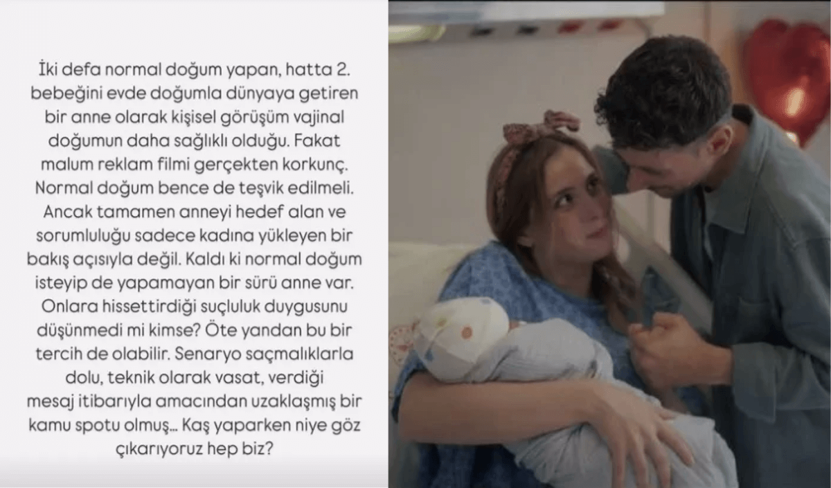 Sağlık Bakanlığı'nın kamu spotuna Volkan Demirel’in eşinden büyük tepki!