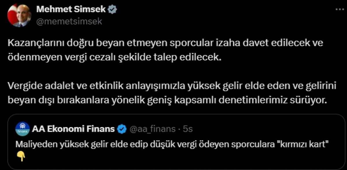 Mehmet Şimşek Sporcular Vergi (1)