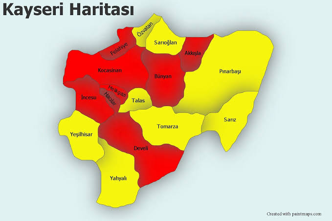 kayseri ilçeleri