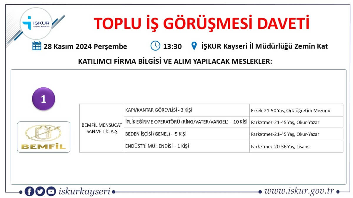 Işkur Iş Ilanları 1
