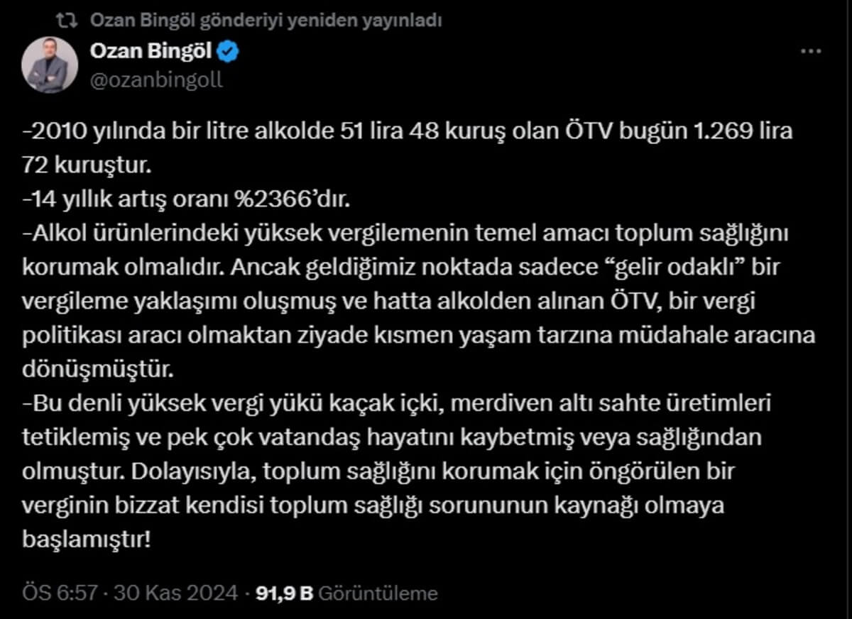 Alkol Ötv Zammı 3 Aralık Ozan Bingöl (1)