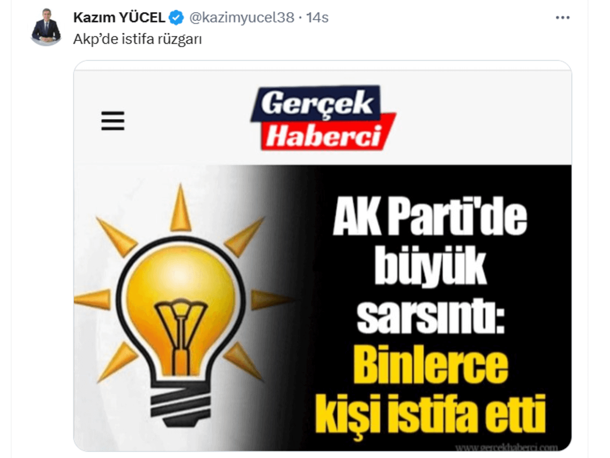Kayserili siyasetçiden bomba AK Parti paylaşımı! Binlerce kişi istifa etti!
