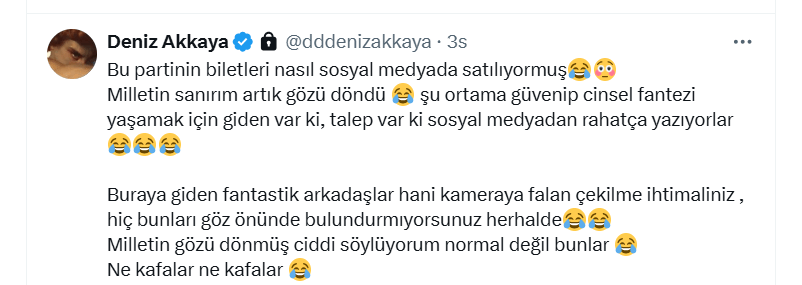 Kayserili ünlü mankenden ‘sapkın parti’ paylaşımı: Milletin artık gözü döndü!