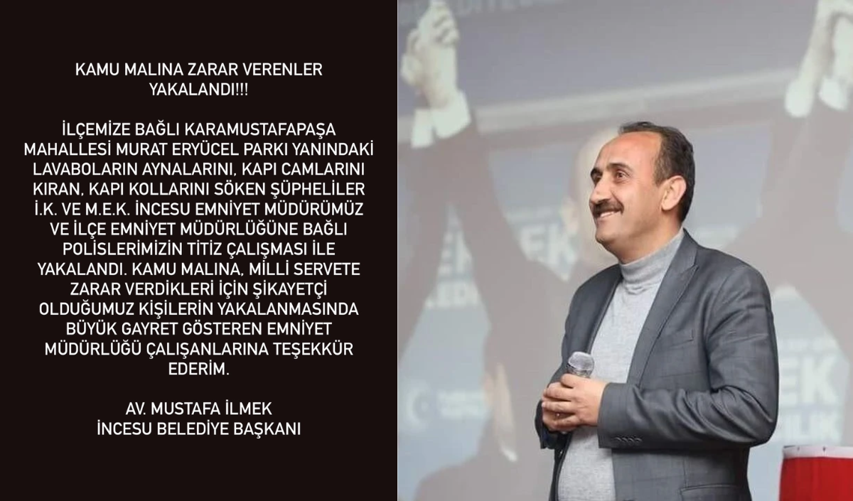 İncesu’da kamu malına çirkin saldırı!