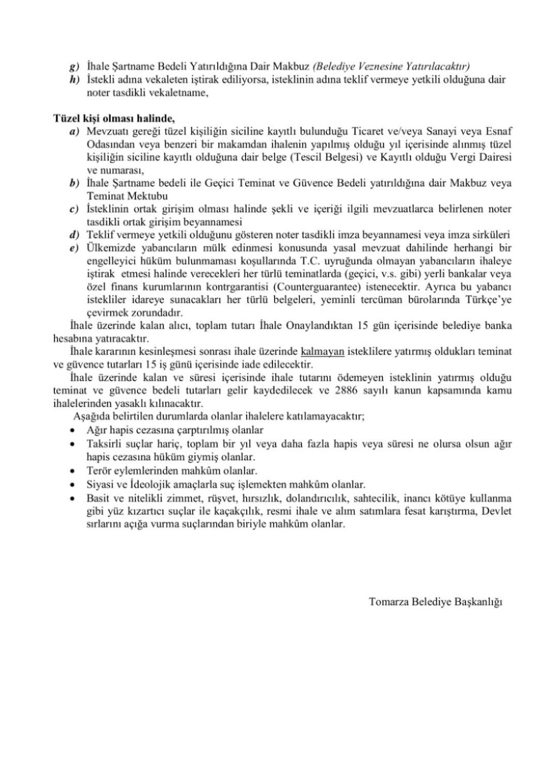 Tomarza İhale-1
